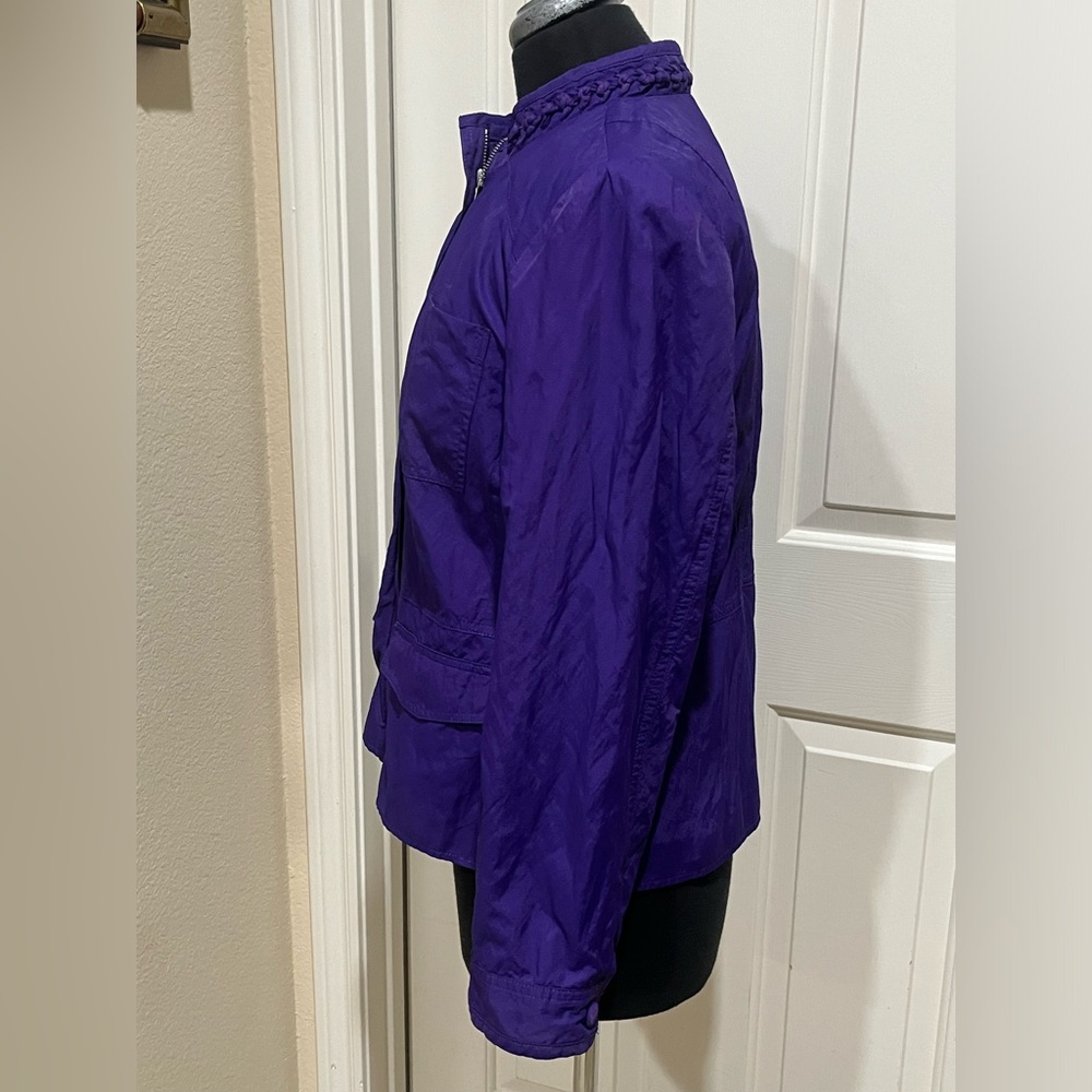 Chico's Patsy Perfect Full Zip Linedvibrant Purpl… - image 5